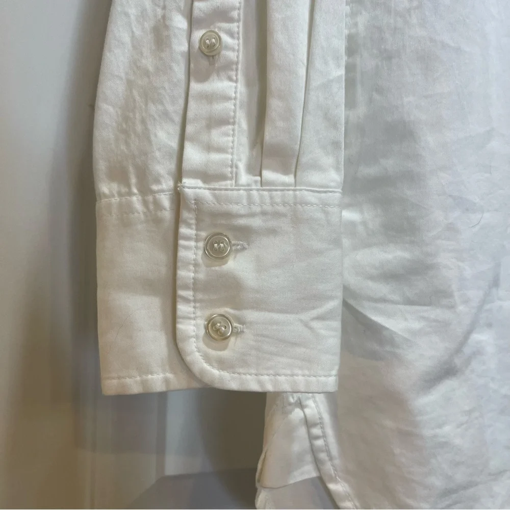 NWT J. Crew White Half-Button Popover with Side Pockets